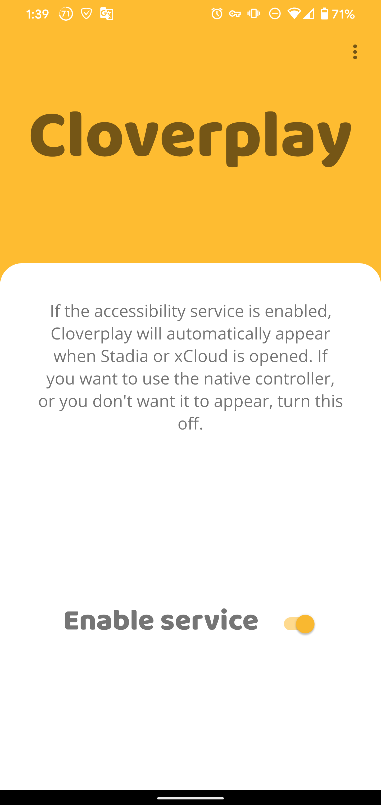 Screenshot of the main screen